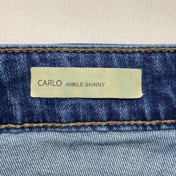 KUT From The Kloth Blue Jeans Women's 4 Carlo Ankle Skinny Raw Hem Medium Wash - Picture 11 of 15